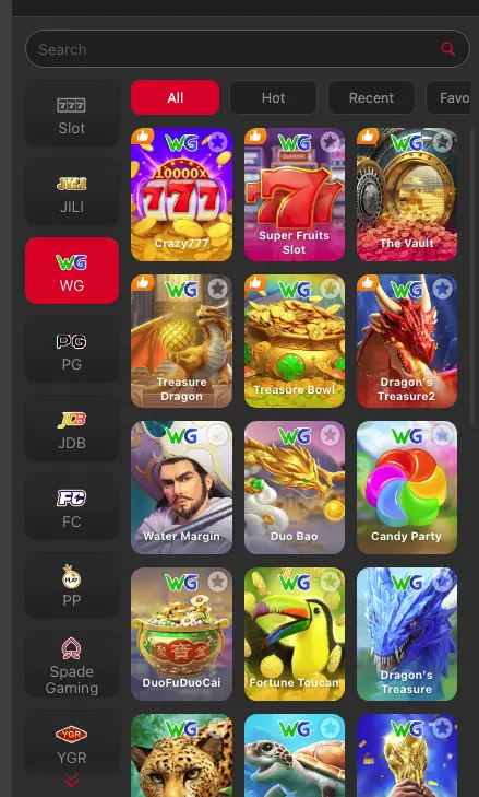 games and catogried in ac777